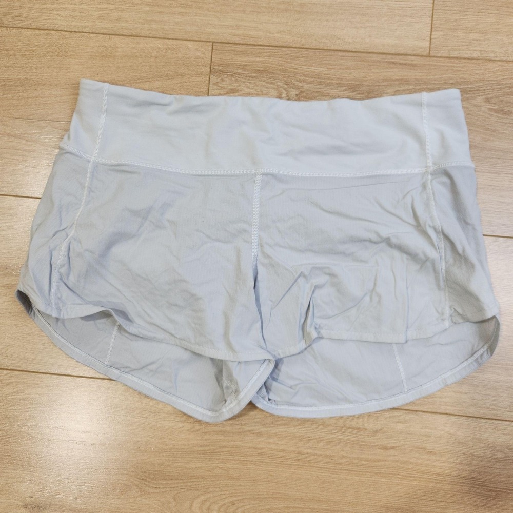 Lululemon Speed Up Shorts Womens 10 Long 4" Gray Lined Lightweight Athletic